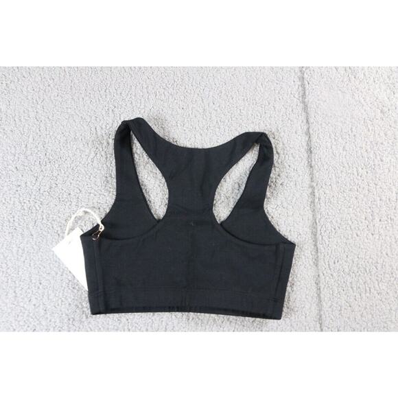 New Mate The Label Sports Bra Black Xs Stretch Racer Back Organic Cotton - Picture 2 of 3